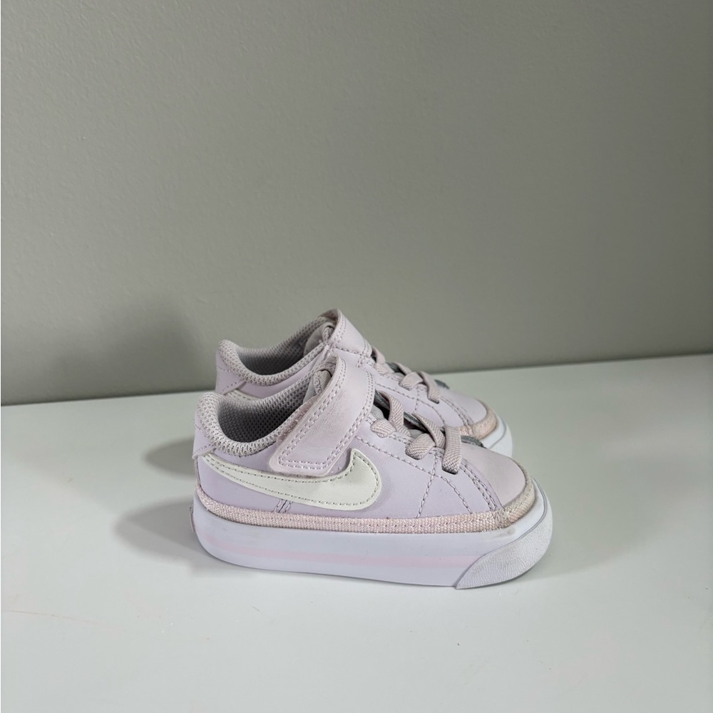 Nike Court Borough Low-Top Light Pink & White Sneakers Toddler 4